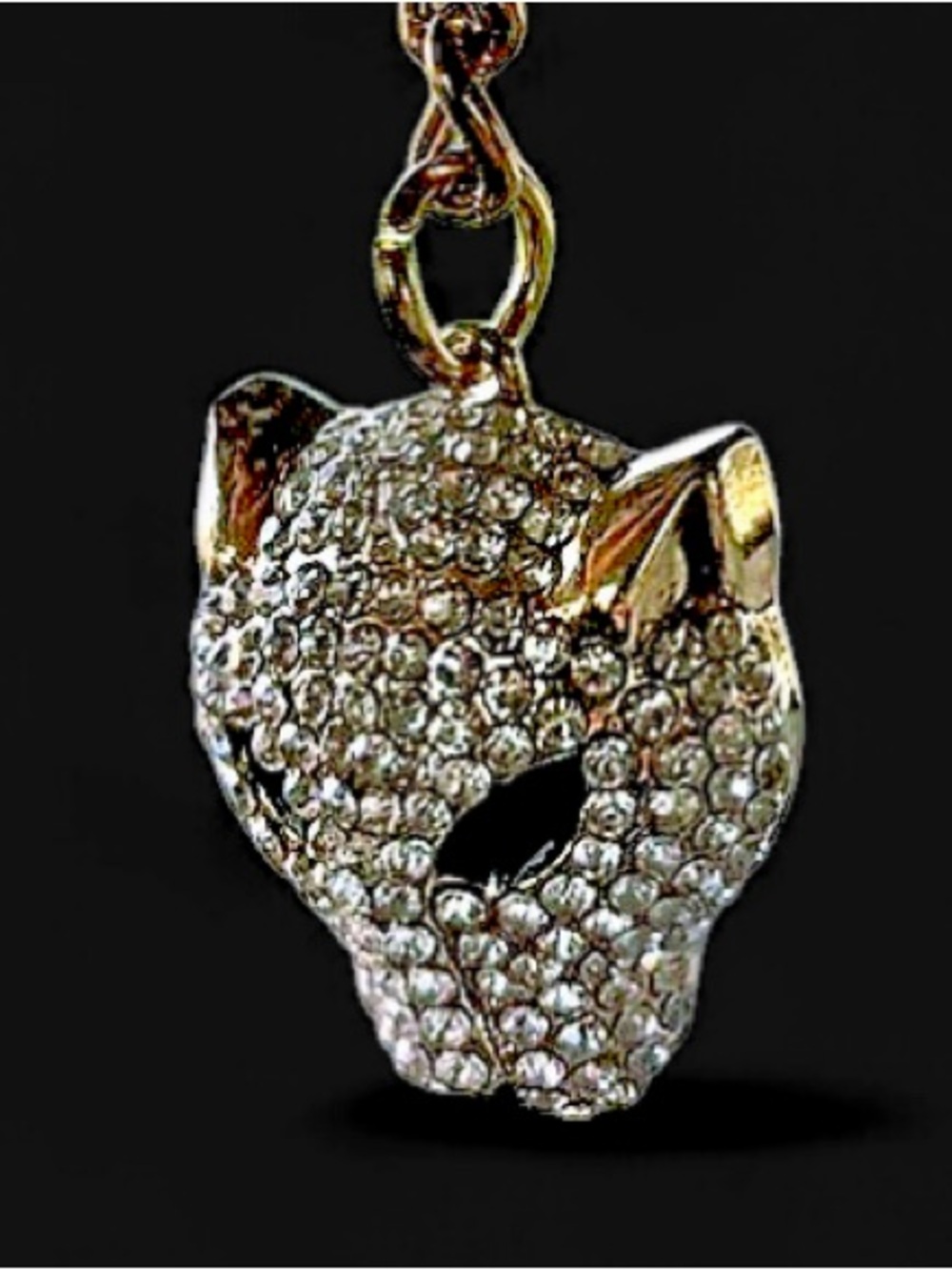Rhinestone Encrusted Panthere Pendant/ Keychain/ Bag Charm - Picture 2 of 7